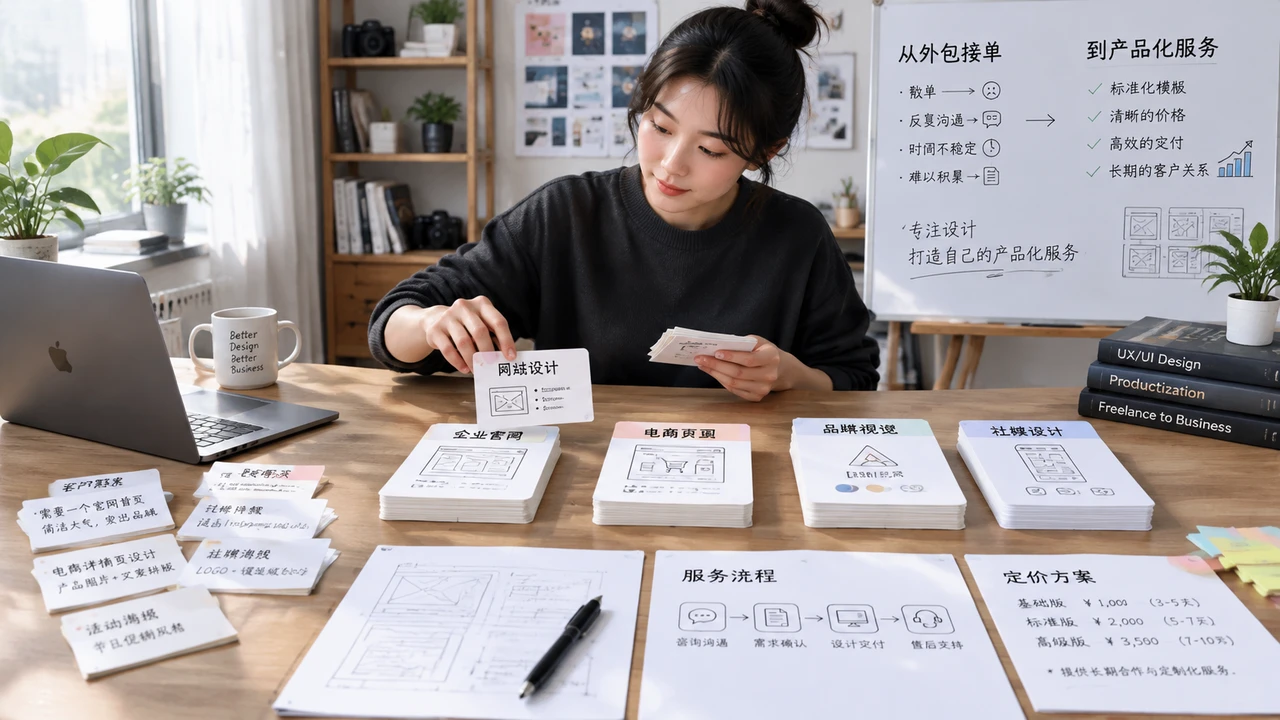 独立设计师将定制需求整理为模板化服务