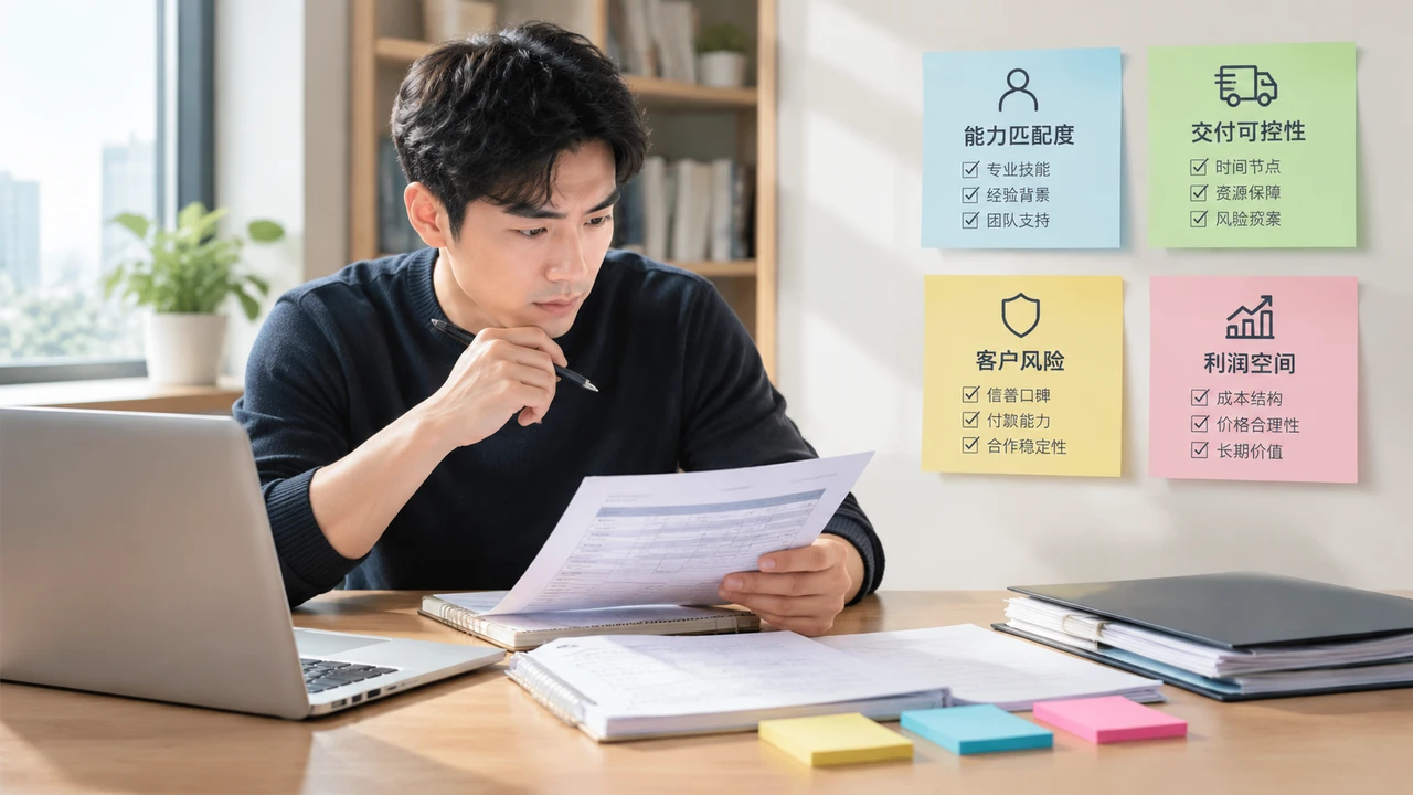 一人公司如何建立业务能力边界:从能做什么到不接什么的判断流程 1 一人公司经营者整理订单筛选清单