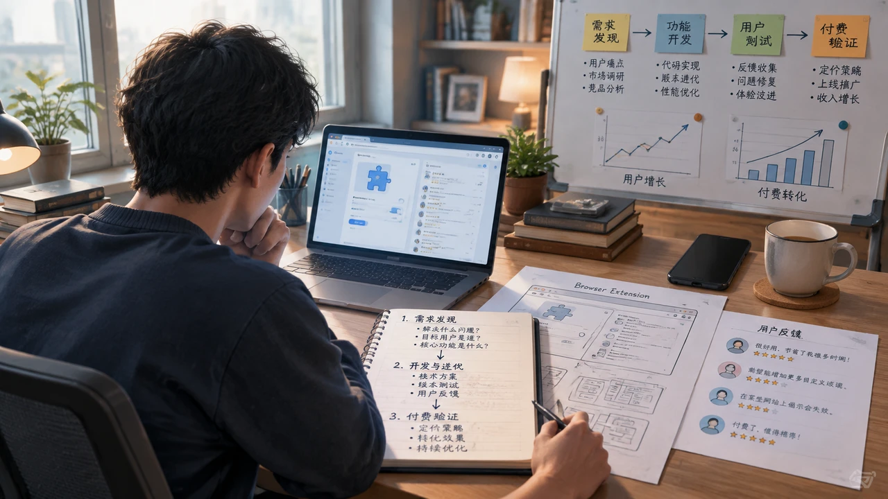从免费用户到首批付费用户:一位独立开发者的浏览器插件冷启动复盘 1 独立开发者复盘浏览器插件从需求发现到付费验证的过程