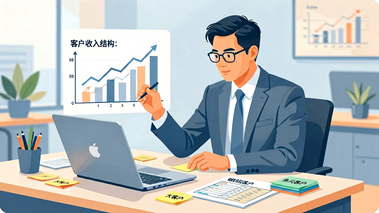 一人公司如何控制单一客户依赖:从客户集中度到风险缓冲的管理方法 1 一人公司经营者分析客户结构与现金流风险