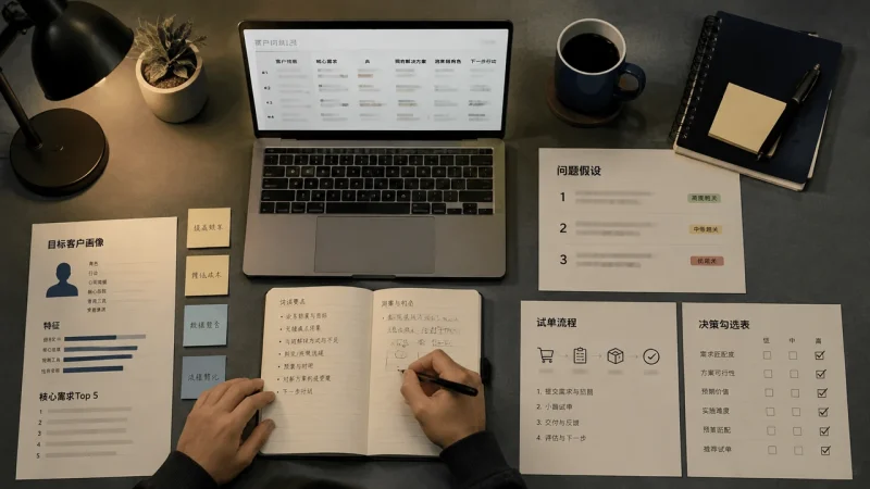 一人公司如何筛选首批客户：从需求访谈到小额试单的决策流程 - OPCboot-OPCboot