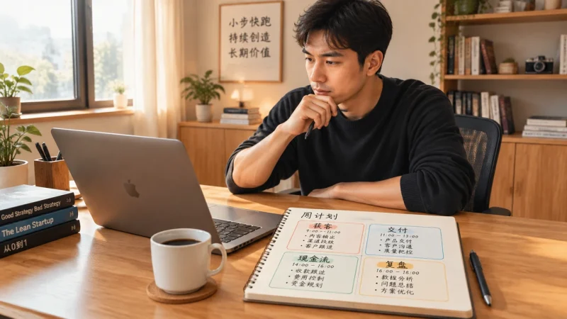 一人公司如何建立最低可行经营系统：从获客、交付到现金流的每周执行流程-OPCboot