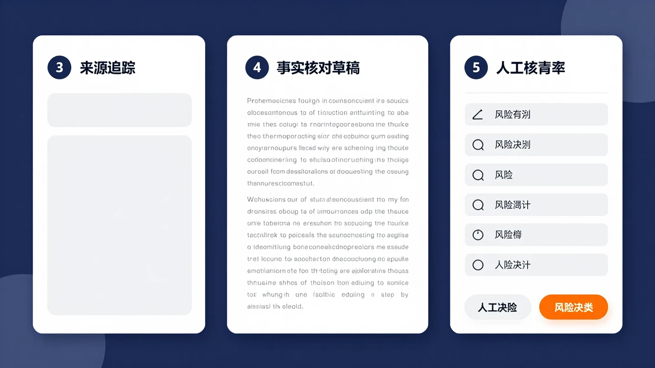 AI 内容批处理工作流:从一份主题资料生成多种草稿并保留人工审校 2 内容草稿的引用核对与人工审校工作台
