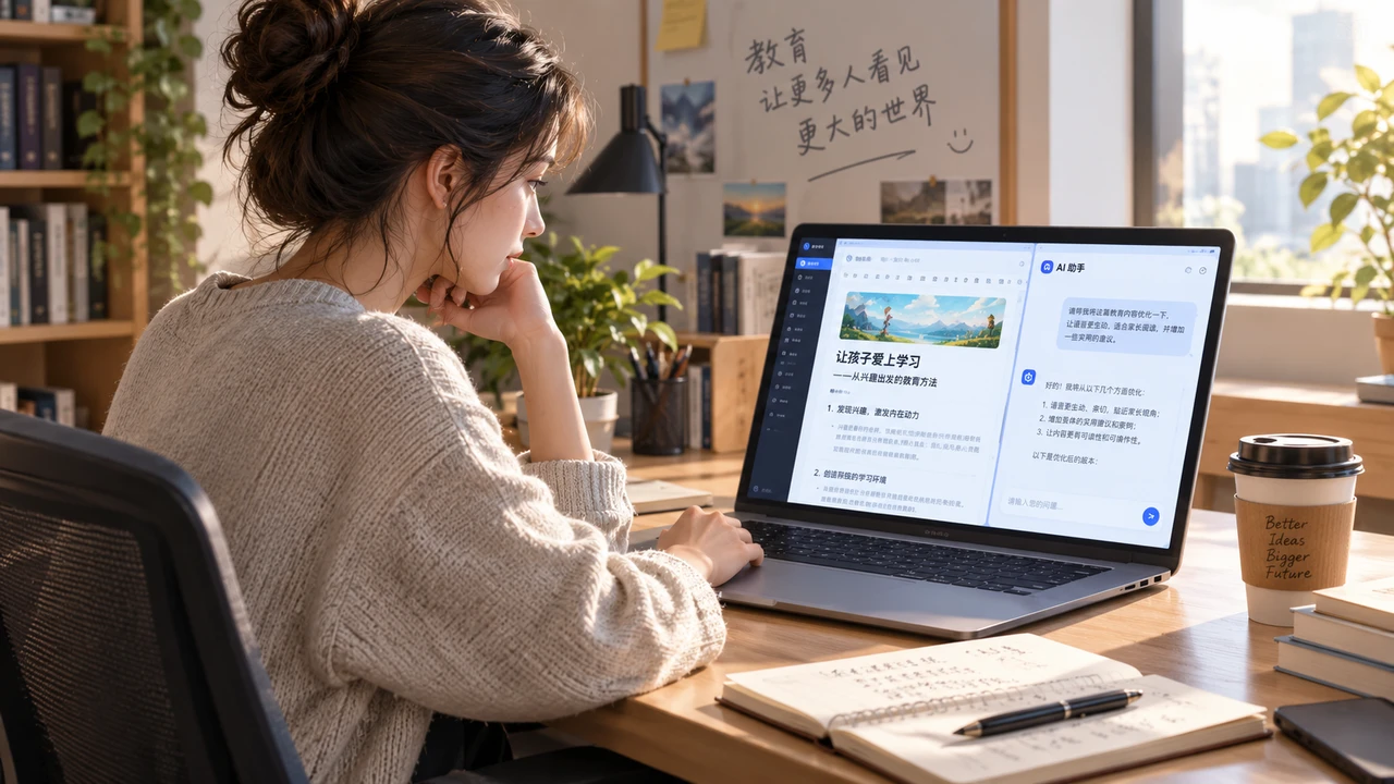 李涛从 2024 年底开始的一人创业:教育产品如何在 AI 协作中寻找最小闭环 1 一人创业者与AI协作的工作场景