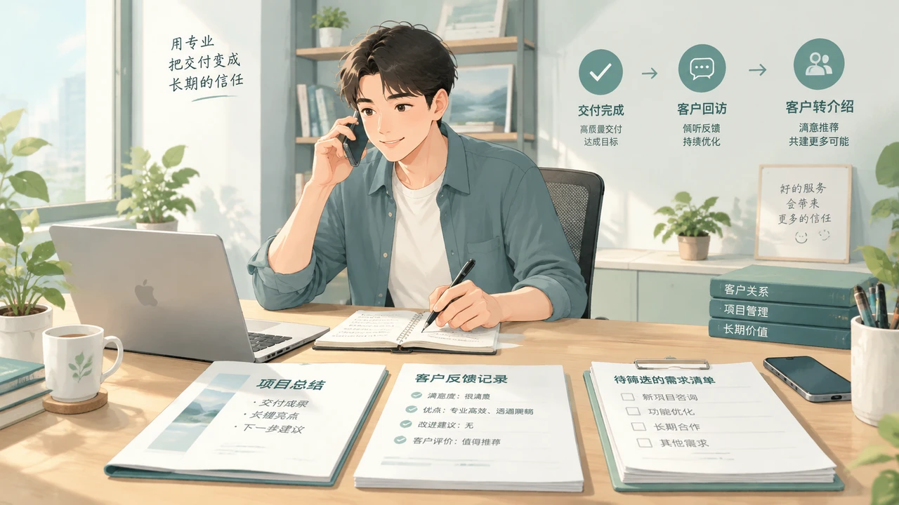 一人公司如何建立转介绍机制:从开口时机到新客户筛选的实操流程 1 一人公司经营者在交付回访后整理转介绍流程