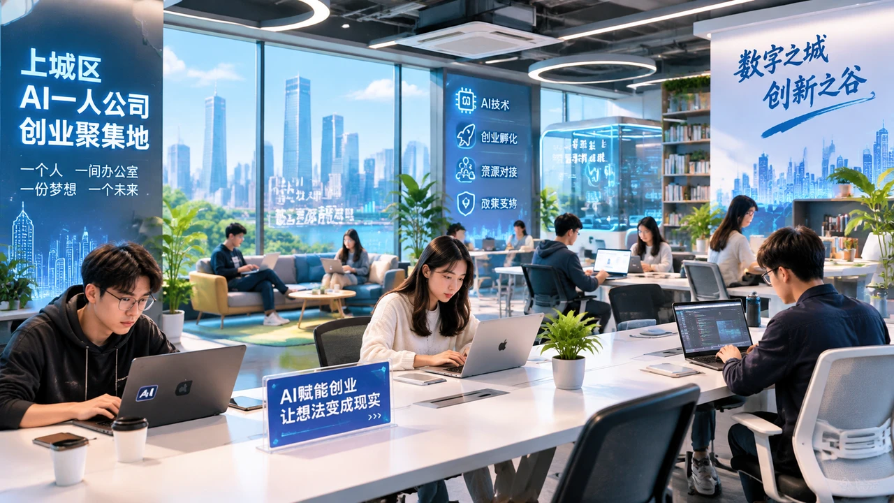 2026—2030年中小企业发展规划发布:一人公司创业者应关注哪些政策信号 1 AI一人公司创新园区示意图