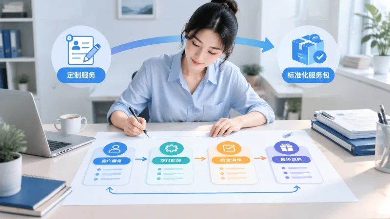从专业服务到标准化产品：一人公司如何设计可重复交付的服务包 - OPCboot一人公司创业邦-OPCboot一人公司创业邦