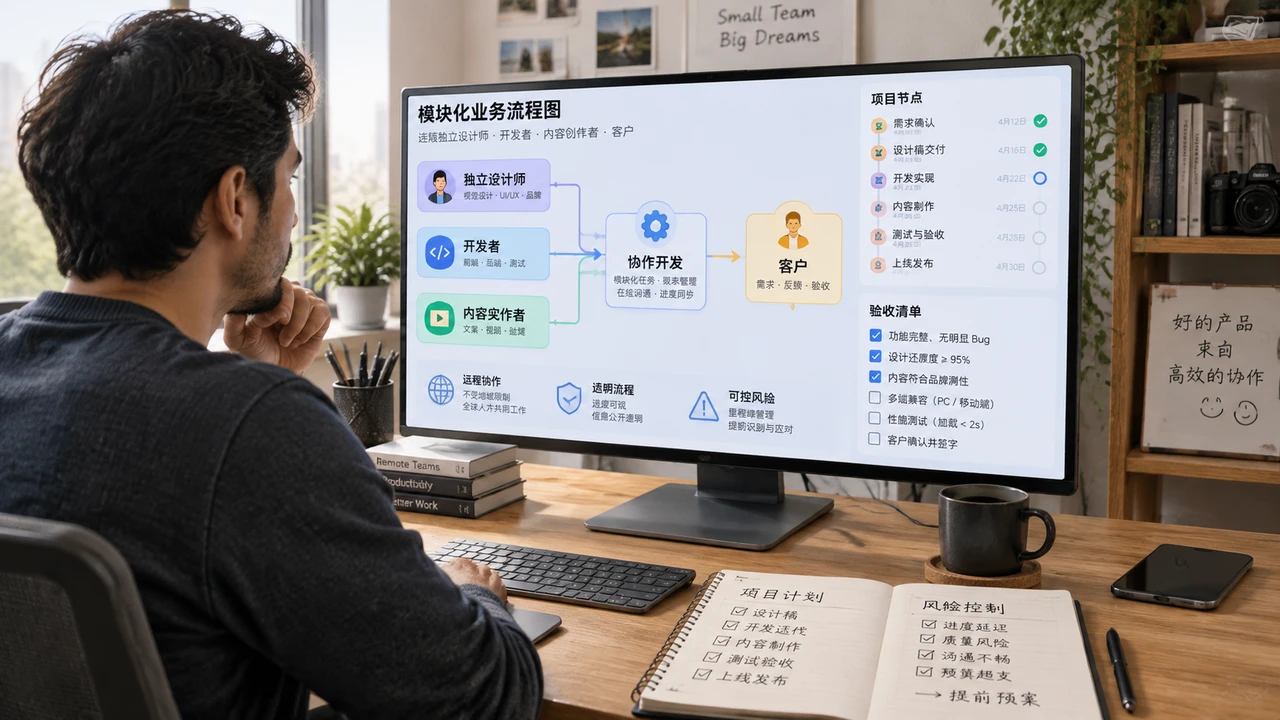 一人公司用流程和接口管理远程协作者