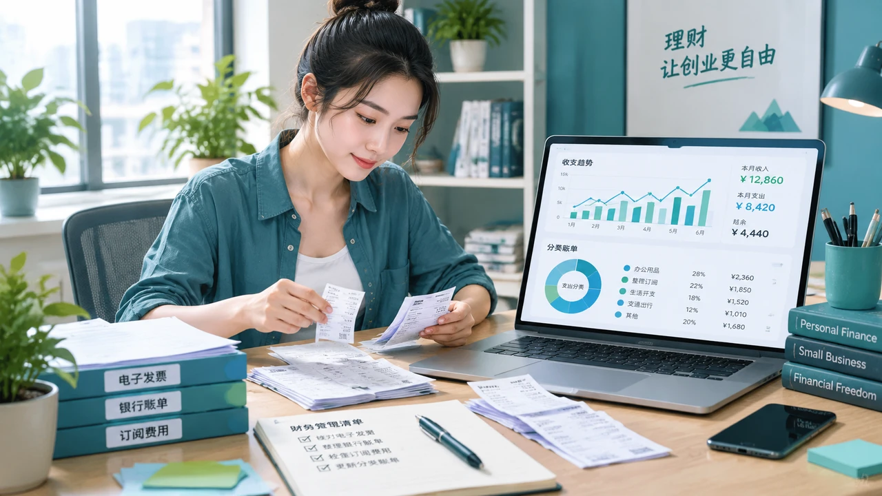 一人公司创业者使用自动化工具整理账单和财务数据