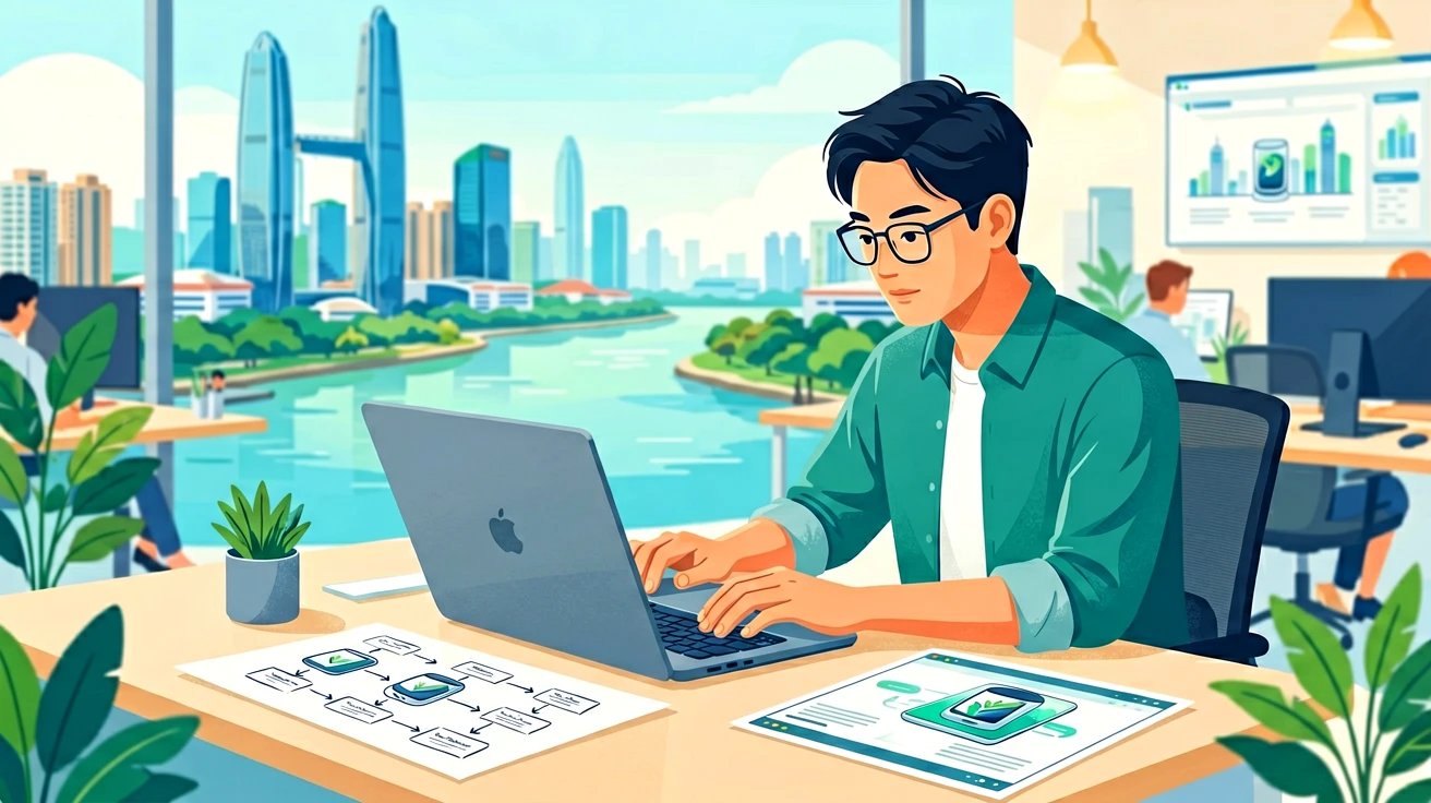深圳福保公开一人公司创业样本:两个月上线产品能说明什么 1 创业者在共享办公空间中规划AI企业数字员工产品