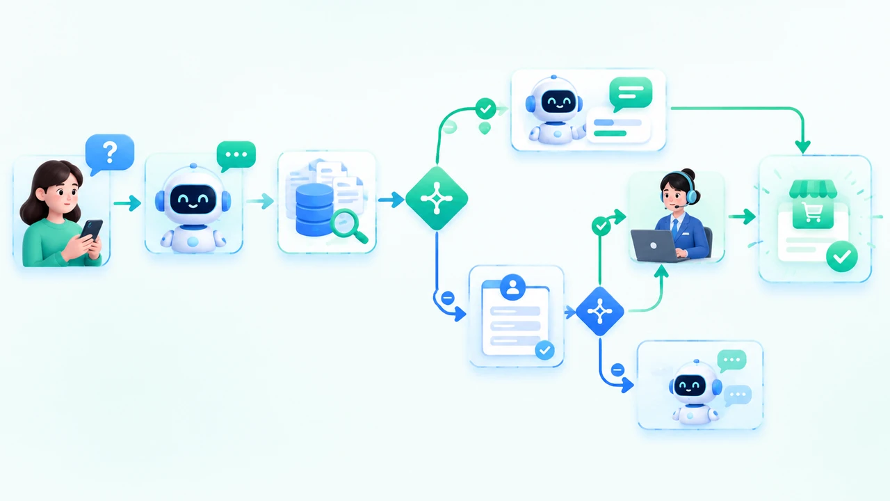 AI 客服问答与需求转化流程
