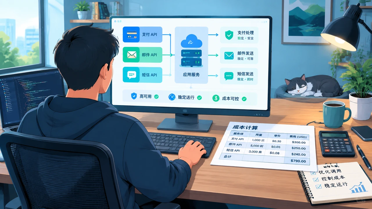 独立开发者 API 服务选型:对比主流支付、邮件和短信网关的成本与稳定性 1 独立开发者规划支付、邮件和短信 API 架构