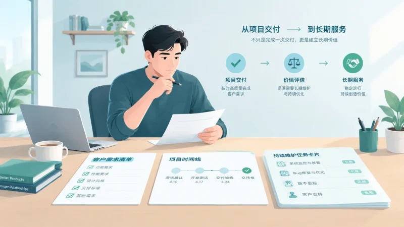 一人公司从一次性项目到持续收入：先检查复购理由再设计订阅-OPCboot一人公司创业邦