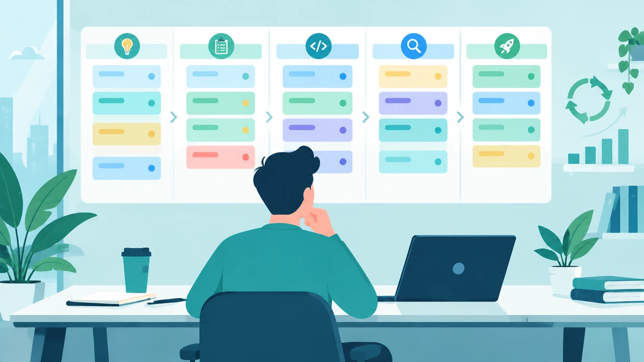 轻量级项目管理方案:用 Trello/Linear 管理一人公司的迭代路线图 1 一人公司项目从想法到发布的可视化流程
