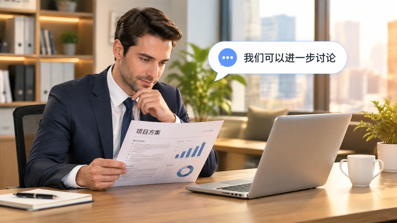 一人公司如何设计首个可售方案:用一页方案测试客户是否愿意继续沟通 2 客户阅读一页方案并回复