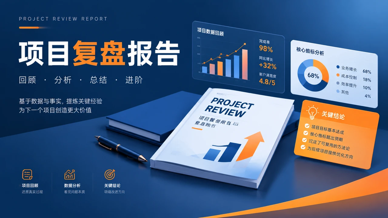 一人公司交付项目的输入清单:用前置确认减少返工和责任争议 3 项目复盘报告封面