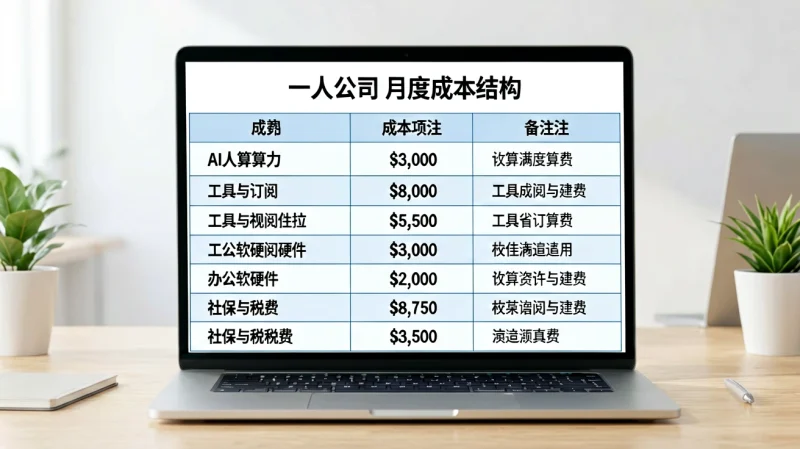 一人公司运营成本拆解：AI算力、工具订阅与税费计算-OPCboot一人公司创业邦