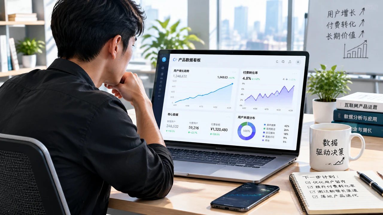 Vibe Coding 实践案例:独立开发者如何用 AI 在几天内完成产品上线 2 创业者查看产品数据看板