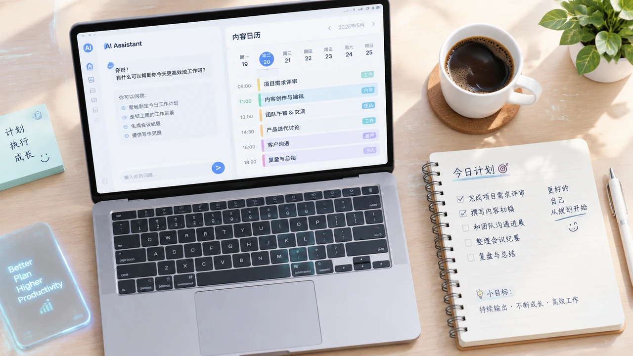 一人公司内容日历自动化:AI 驱动的 90 天社交媒体规划法 1 一人公司内容日历规划工作台