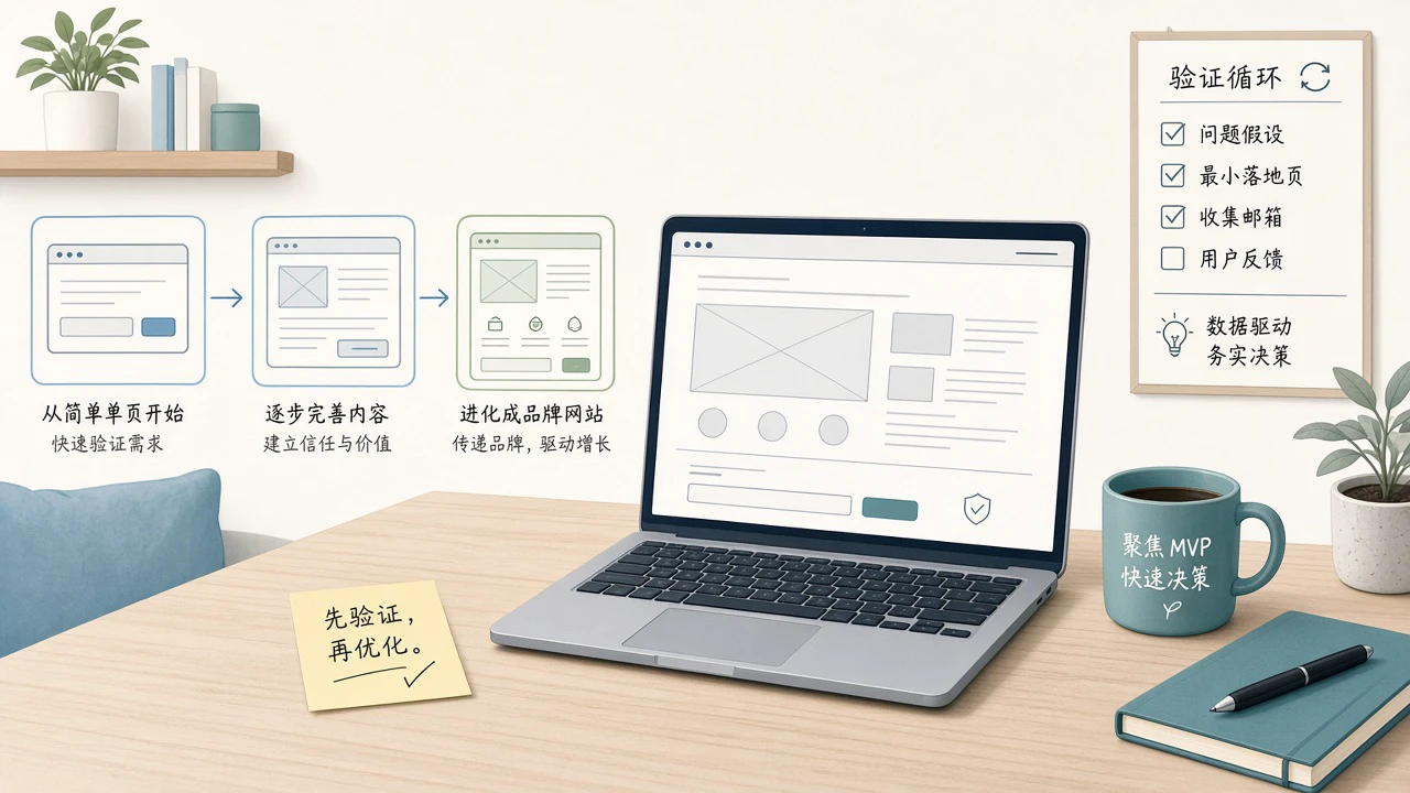 独立创业者搭建候补名单落地页,准备验证产品需求